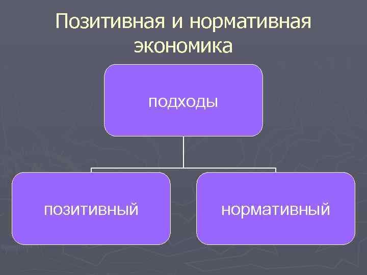 Позитивная и нормативная экономика подходы позитивный нормативный 