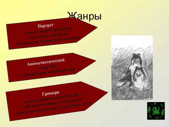 Жанры Портрет си, ров живопи ан – один из ж ки, уры и графи