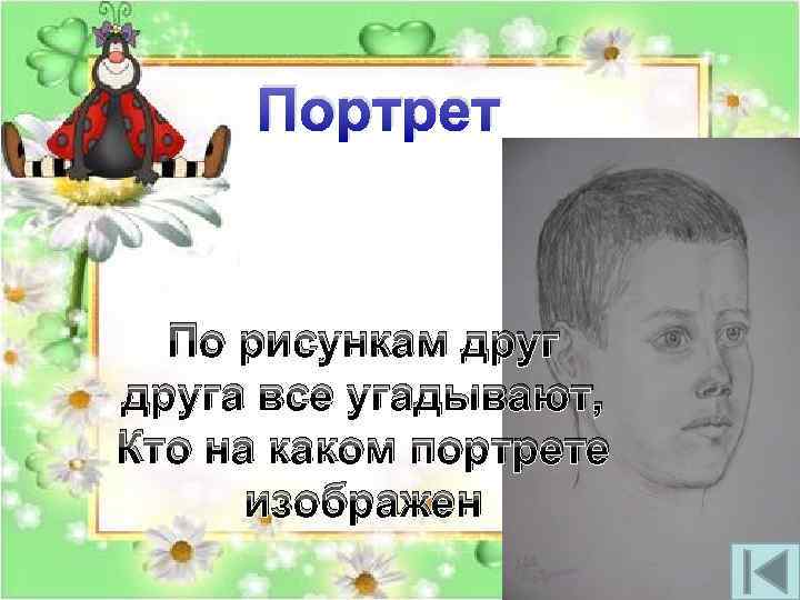 Портрет По рисункам друга все угадывают, Кто на каком портрете изображен 