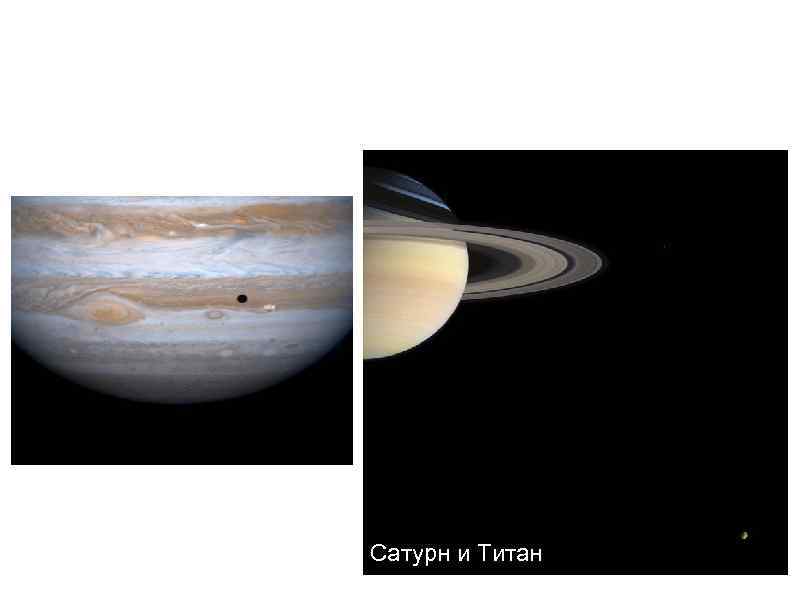 Планеты-гиганты (Юпитер, Сатурн) Юпитер и Ио Сатурн и Титан 