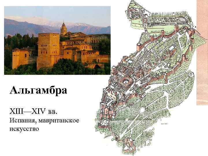 Альгамбра XIII—XIV вв. Испания, мавританское искусство 