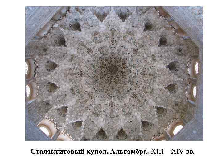Сталактитовый купол. Альгамбра. XIII—XIV вв. 