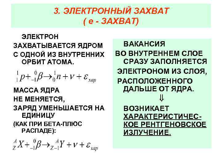 Схема электронного захвата