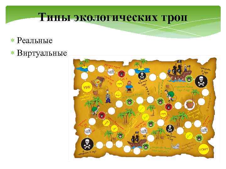 Типы экологических троп Реальные Виртуальные 