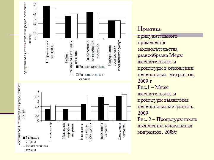 Практика принудительного применения законодательства разнообразна Меры вмешательства и процедуры в отношении нелегальных мигрантов, 2009