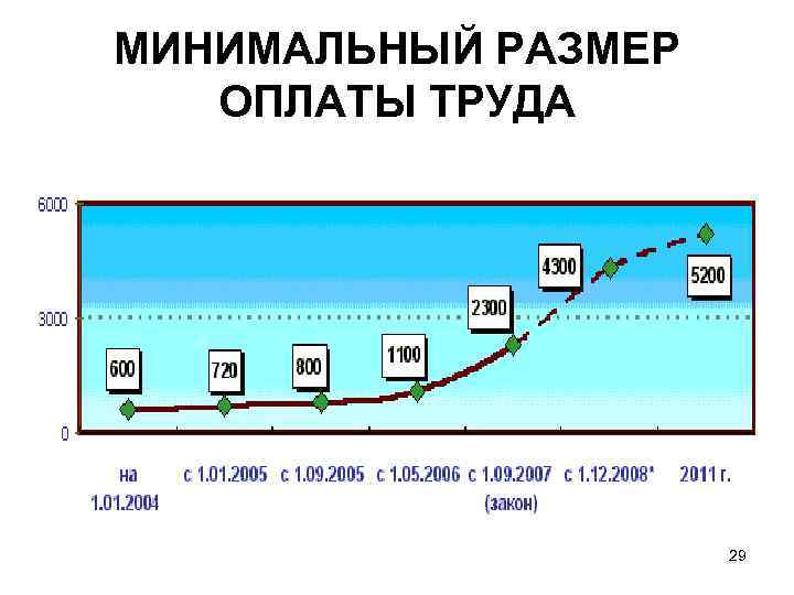 МИНИМАЛЬНЫЙ РАЗМЕР ОПЛАТЫ ТРУДА 29 