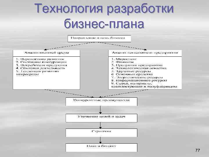 Бизнес план по технологии