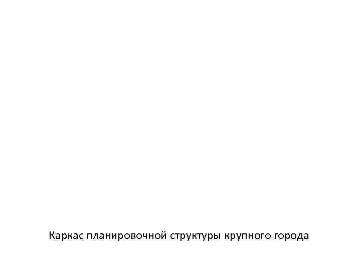Каркас планировочной структуры крупного города 