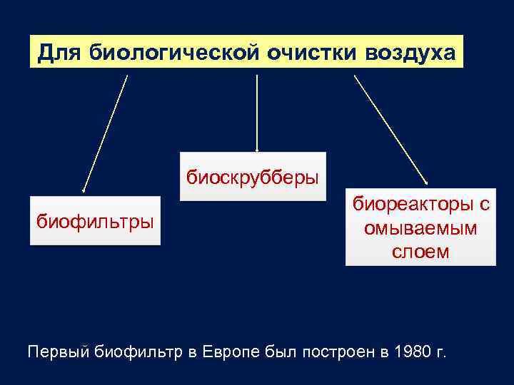 Для биологической очистки воздуха биоскрубберы биофильтры биореакторы с омываемым слоем Первый биофильтр в Европе