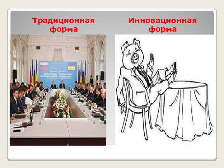 Традиционная форма Инновационная форма 