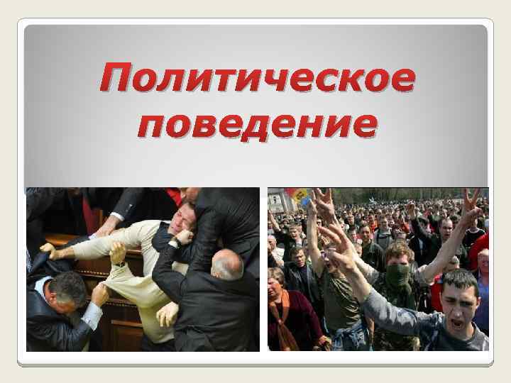 Политическое поведение 