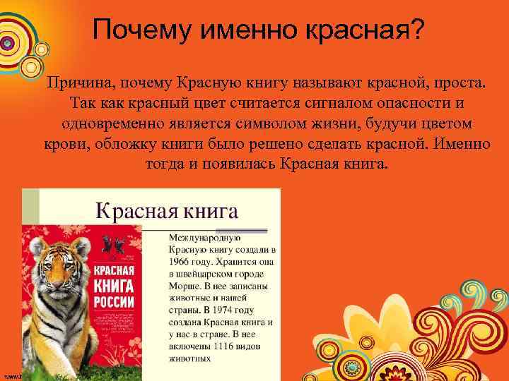 Почему именно красная? Причина, почему Красную книгу называют красной, проста. Так красный цвет считается