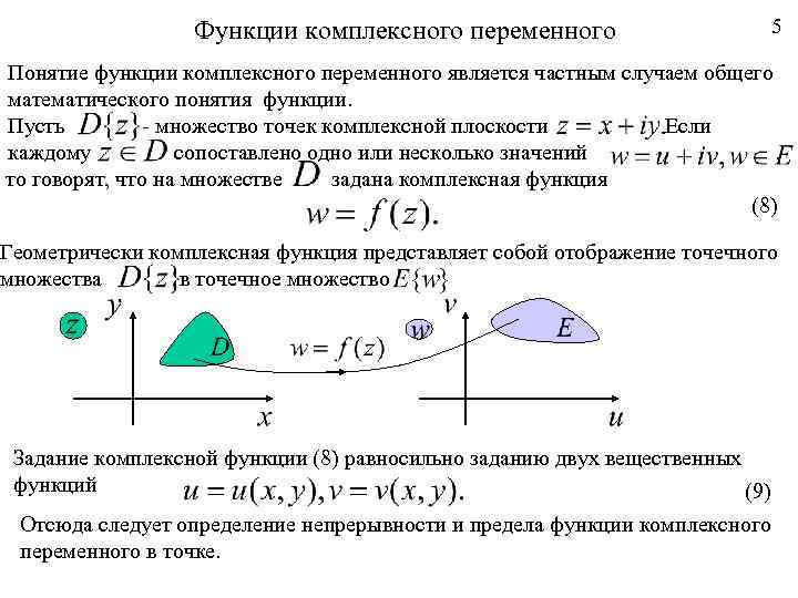 Функции комплексного анализа