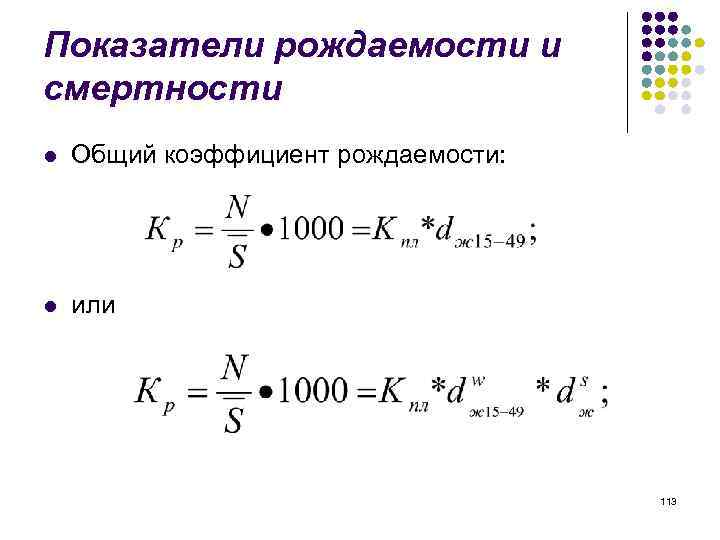 Суммарный коэффициент рождаемости