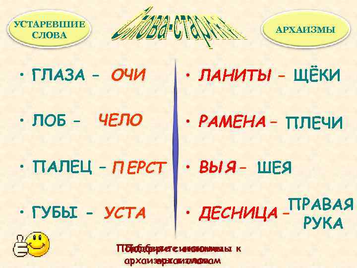 Перст какой архаизм