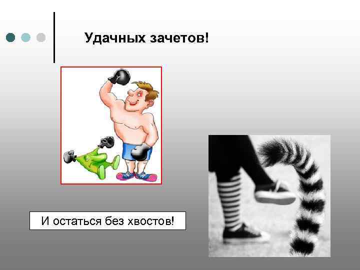 Удачных зачетов! И остаться без хвостов! 