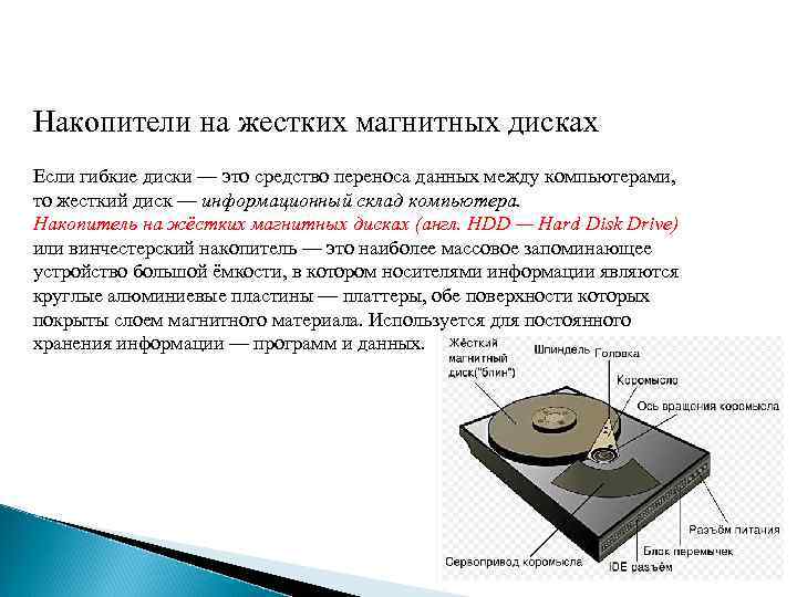 Накопители на гибких магнитных дисках Гибкий диск, дискета (англ. floppy disk) — устройство для