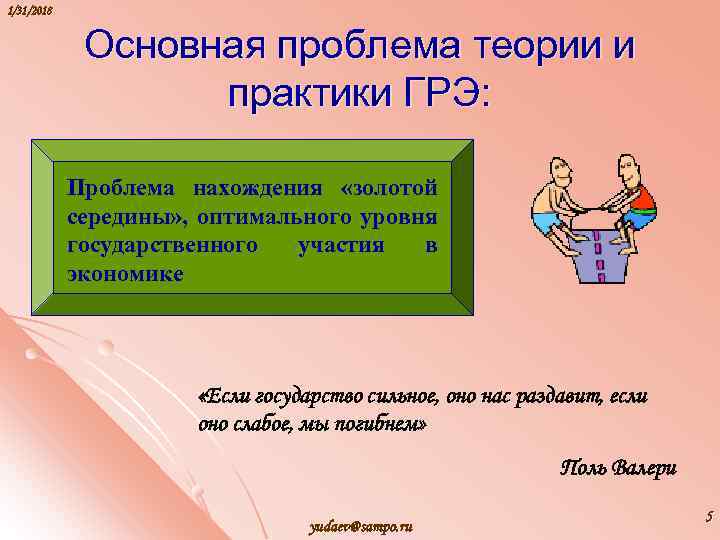 1/31/2018 Основная проблема теории и практики ГРЭ: Проблема нахождения «золотой середины» , оптимального уровня