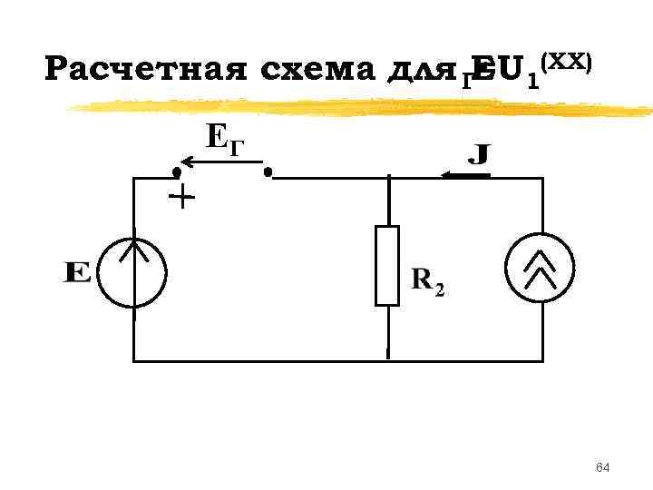 Расчетная схема для Г=U 1(XX) Е ЕГ 64 