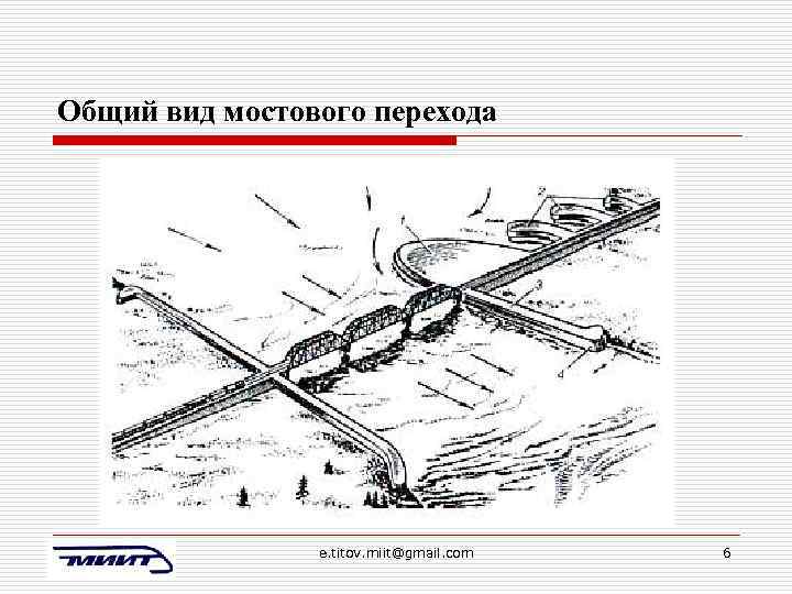 Общий вид мостового перехода e. titov. miit@gmail. com 6 