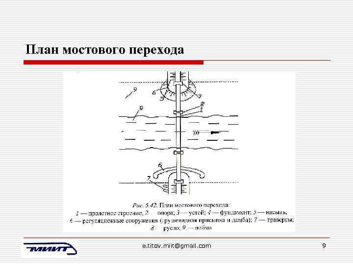 План мостового перехода e. titov. miit@gmail. com 9 