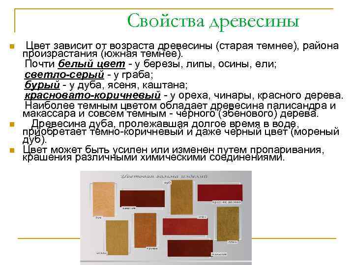 Эстетические характеристики материалов цвет фактура форма рисунок