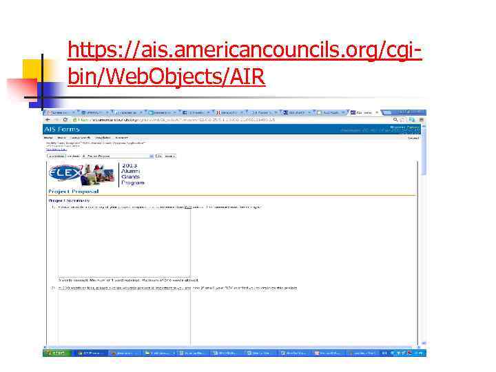 https: //ais. americancouncils. org/cgibin/Web. Objects/AIR 