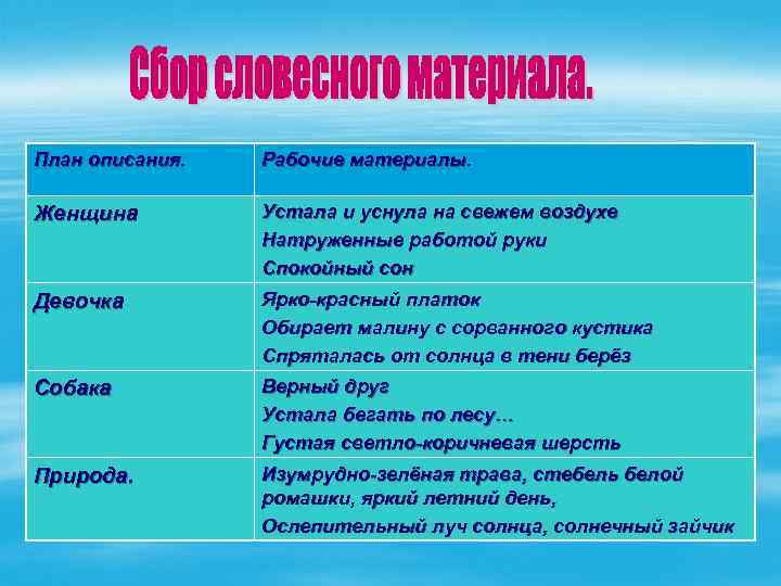 План описания. Рабочие материалы. Женщина Устала и уснула на свежем воздухе Натруженные работой руки