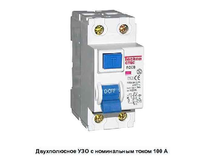 Двухполюсное УЗО с номинальным током 100 А 