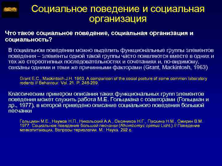 Социальное поведение и социальная организация Что такое социальное поведение, социальная организация и социальность? В