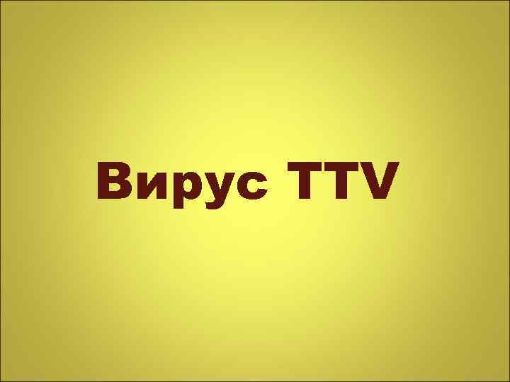 Вирус ТТV 