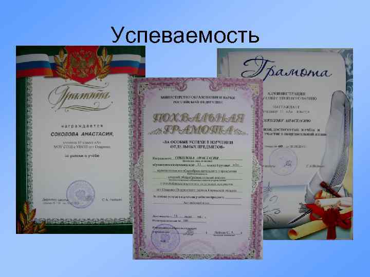 Успеваемость 