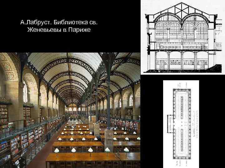 А. Лабруст. Библиотека св. Женевьевы в Париже 