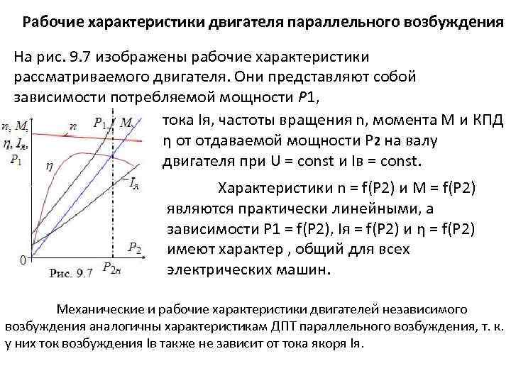 Схема электрические и механические характеристики стартера при параллельном возбуждении