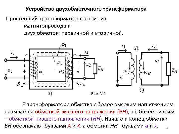Обмотка трансформатора которую подключают. Схема однофазного двухобмоточного трансформатора. Схема трехфазного двухобмоточного трансформатора. Устройство трехфазного двухобмоточного трансформатора. Схема соединения двухобмоточного трансформатора.