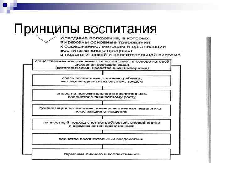 Принципы обучения и воспитания