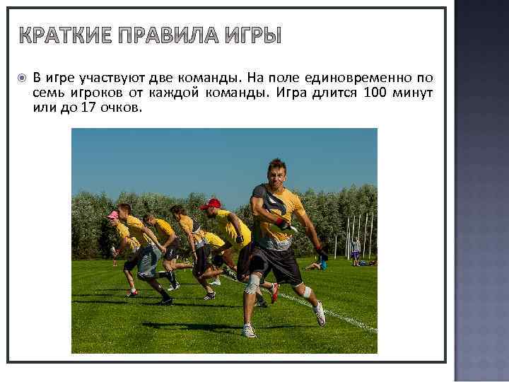  Цель игры: игрок должен зафиксировать диск в голевой зоне противоположной команды. 