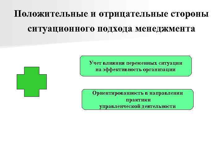 Положительные и отрицательные стороны