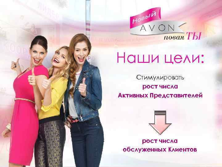 Наши цели: Текст Стимулировать рост числа Активных Представителей рост числа обслуженных Клиентов 