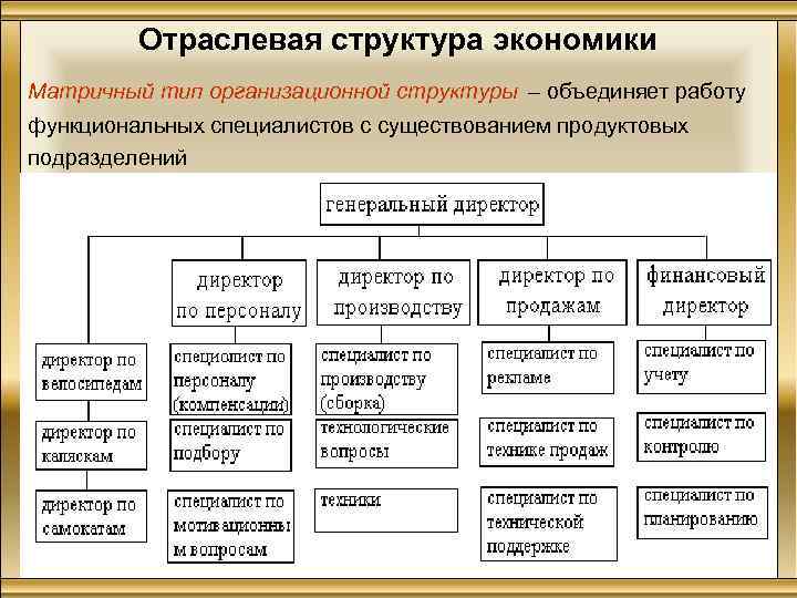 Экономические структуры россии. Отраслевая структура экономики. Отраслевая структура народного хозяйства схема.