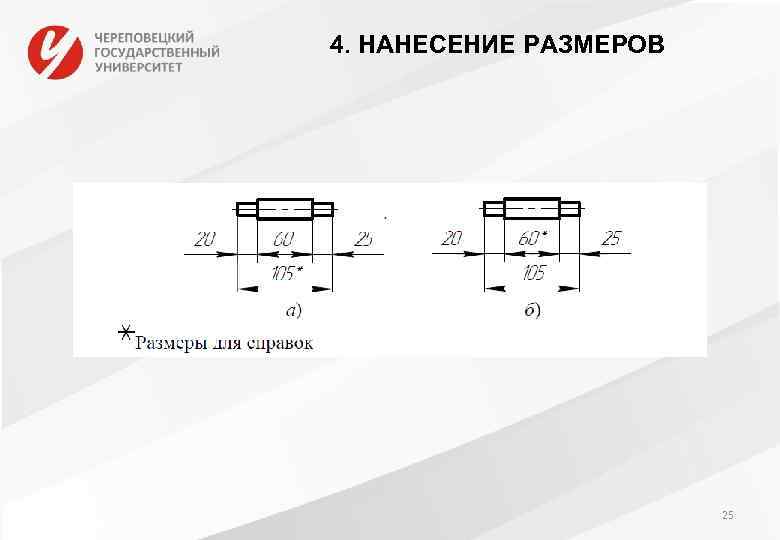 4. НАНЕСЕНИЕ РАЗМЕРОВ 25 
