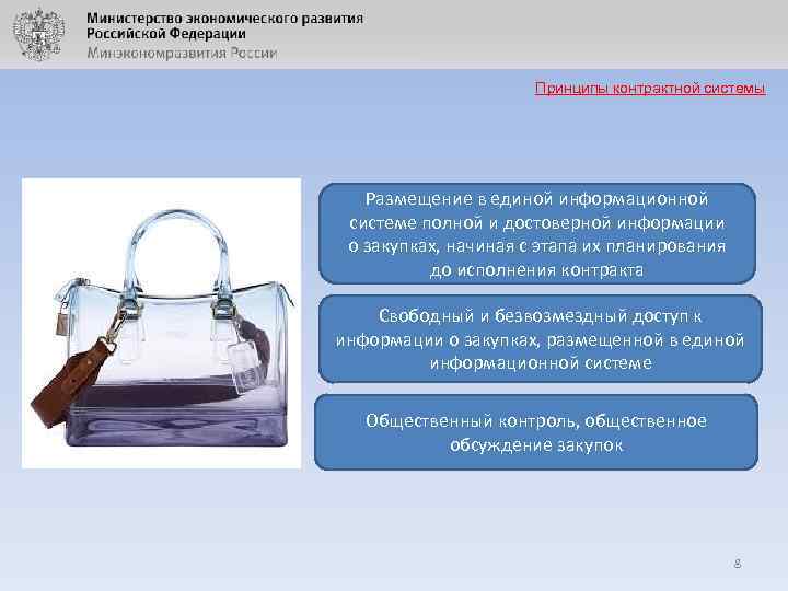 Принципы контрактной системы Размещение в единой информационной системе полной и достоверной информации о закупках,