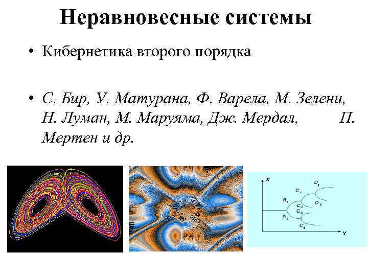 Неравновесные системы • Кибернетика второго порядка • С. Бир, У. Матурана, Ф. Варела, М.