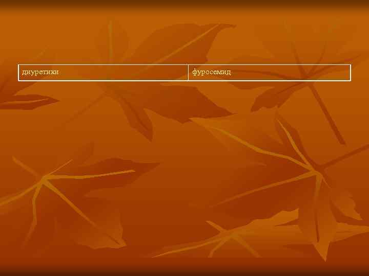 диуретики фуросемид 