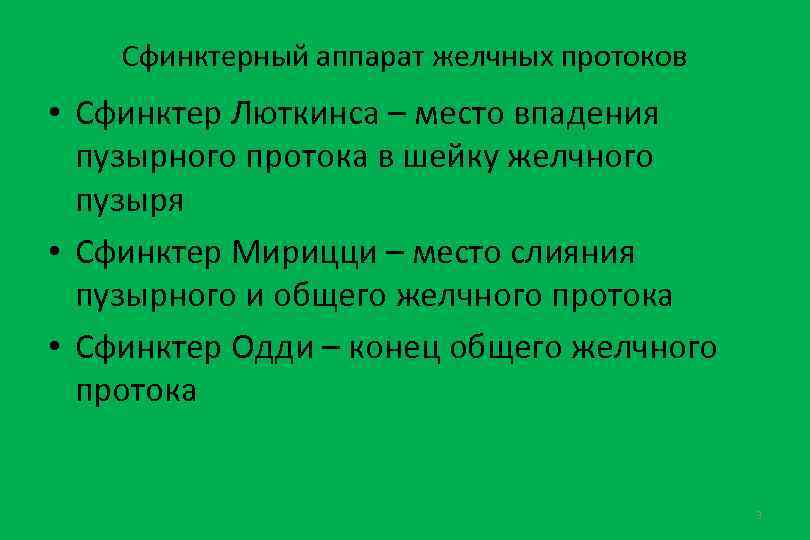 Сфинктерный аппарат желчных протоков • Сфинктер Люткинса – место впадения пузырного протока в шейку