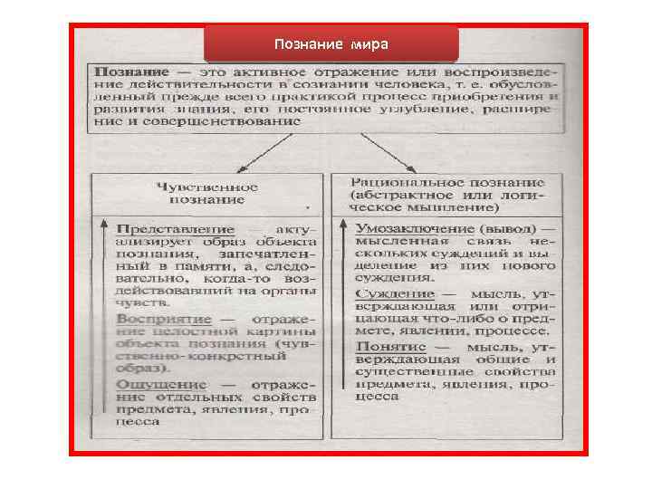 План на тему проблема познаваемости мира