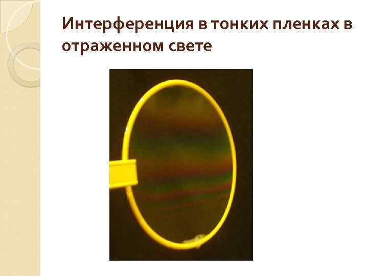 Интерференция в тонких пленках в отраженном свете 
