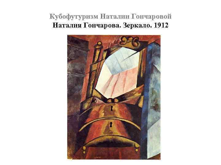 Кубофутуризм Наталии Гончаровой Наталия Гончарова. Зеркало. 1912 