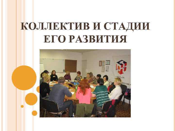 КОЛЛЕКТИВ И СТАДИИ ЕГО РАЗВИТИЯ 