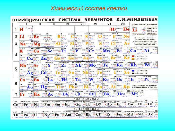 Химический состав клетки 